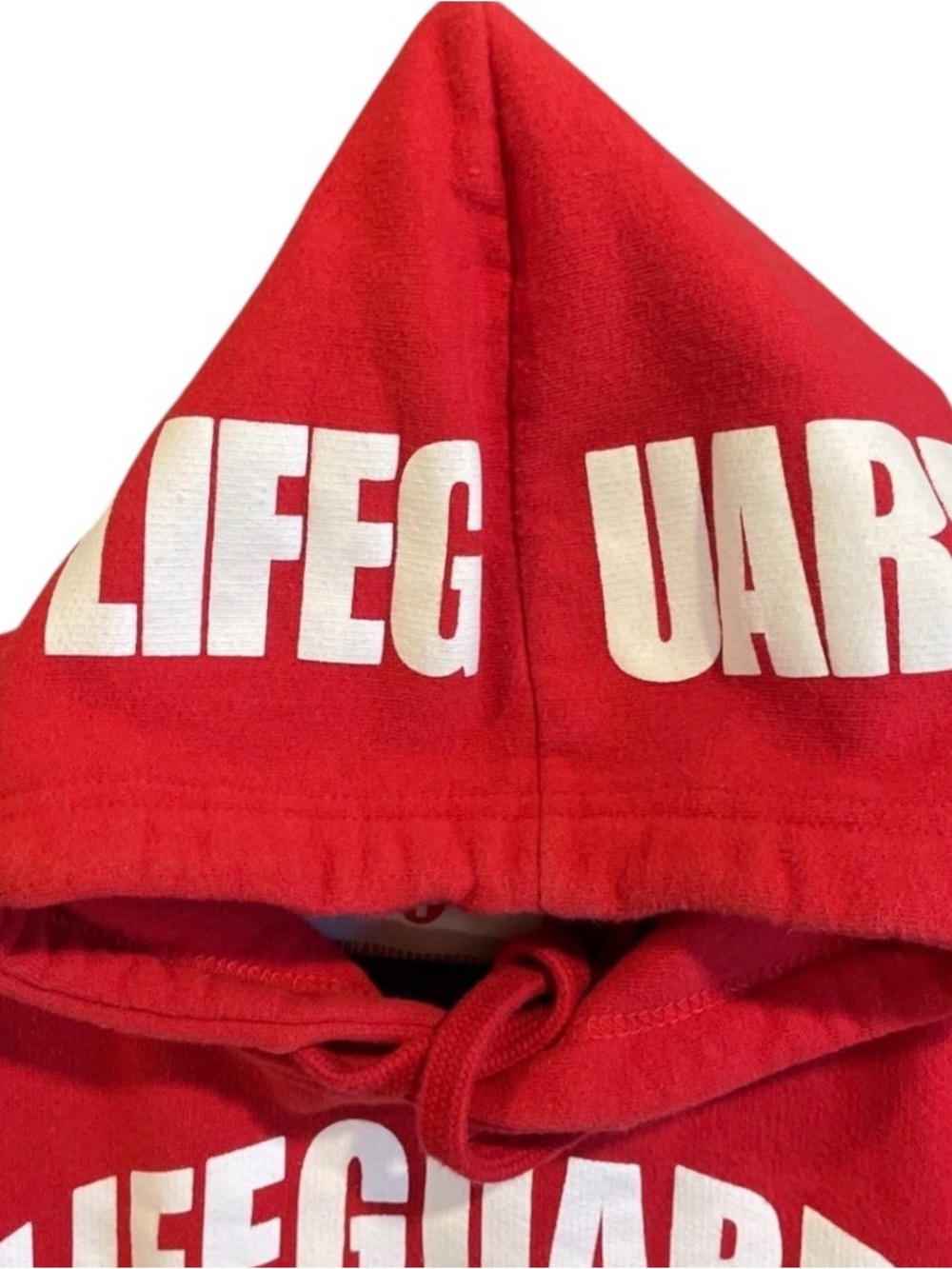 Ocean‎ City MD Lifeguard Red Hoodie Sweatshirt Size Large - Picture 5 of 6